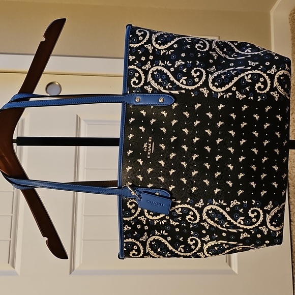 Coach Black and Blue Women's Tote Bag - Picture 1 of 11